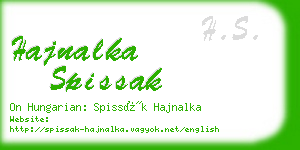hajnalka spissak business card